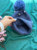 کلاه مرواریدی آبی